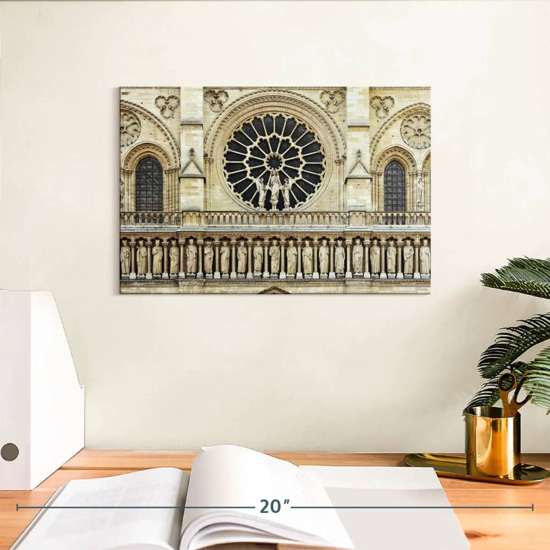 Lilie, cathédrale gothique Notre-Dame, H 8 po x l 12 po