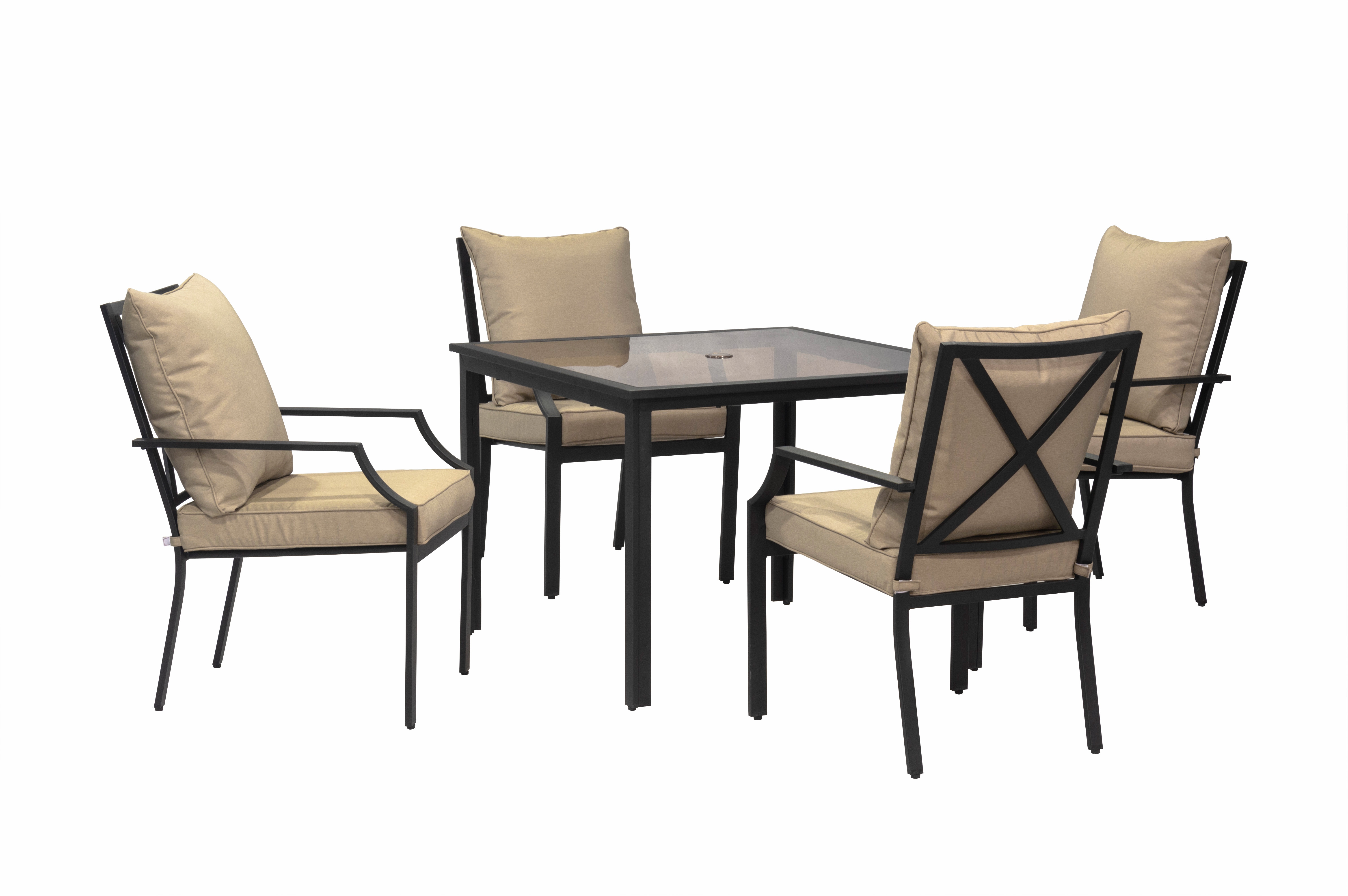 Red Barrel Studio® Venba Square 4 - Person 38" Long Dining Set with Cushions | Wayfair