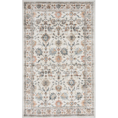 Whitley Apricot Beige Machine Washable Soft Touch Area Rug