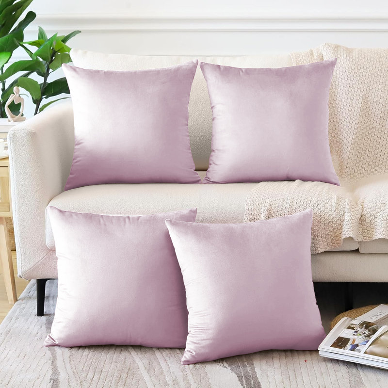 Square Scatter Cushion Cushion Cover, Pink Rose