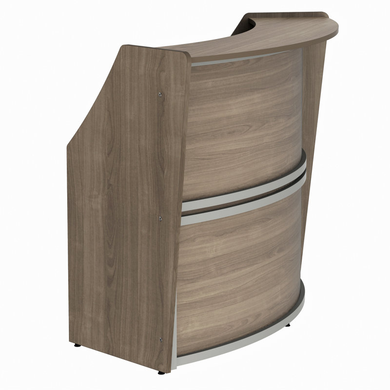 Bureau de coin de réception, Bois de frêne, 45"H x 69.5"W x 27"D