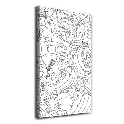 Zentangle Background - Wrapped Canvas Print