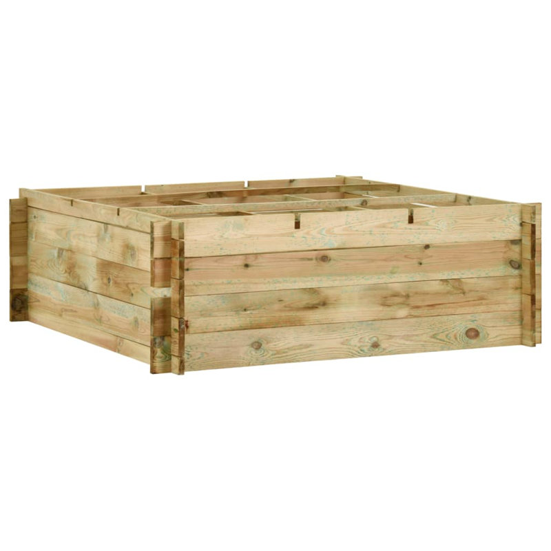 Capra Wood Planter Box, 40cm H x 120cm W x 120cm D