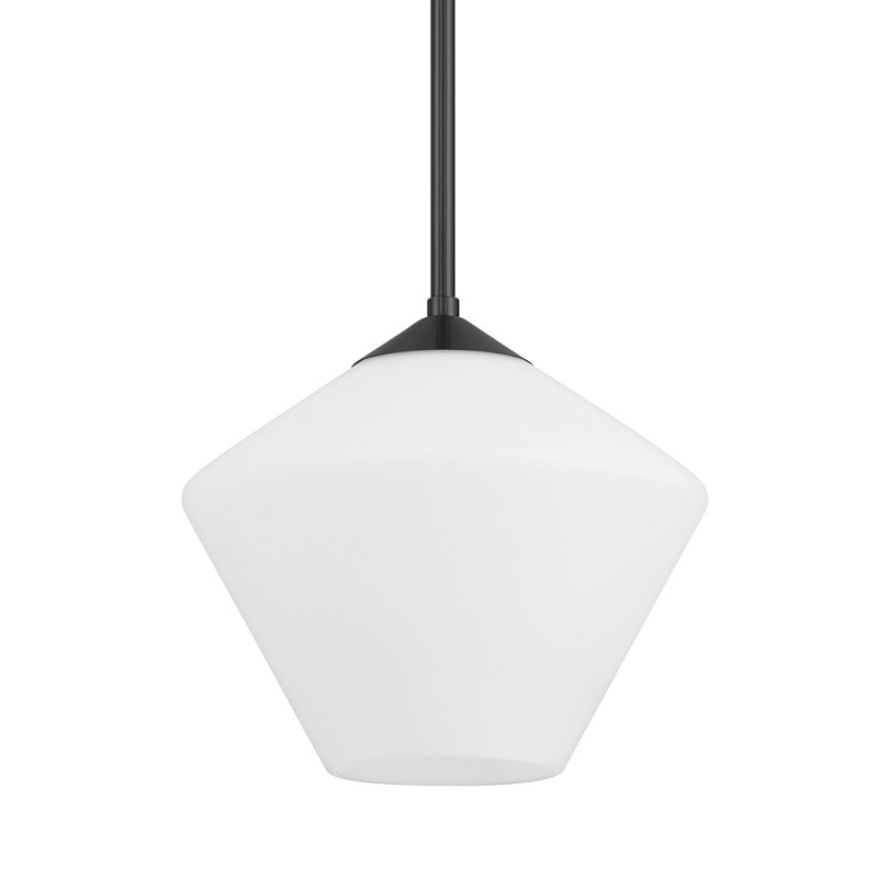 Hunter Celestial Valley 1 Light Pendant Ceiling Light Fixture, Matte Black