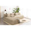 Canapé modulaire de 110 po pour salon, café. Combiné, revêtement en fausse fourrure de lapin, en forme de L, 3, modulaire Cozy Room, fourrure, en L, 3 sièges-1392578278