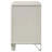 Ory Nightstand W 2 Drawers, Chrome Star Handle, Pearl Ivory Wood