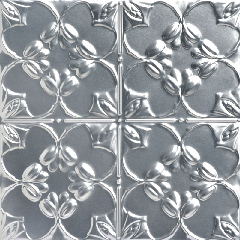 Tuile de plafond en étain 2 pi x 2 pi Lilas, Acier laqué