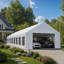 Tente de mariage robuste, auvent de garage extérieur, grands abris pour événements de mariage avec parois latérales amovibles-135872529