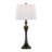 Flint 30" Contemporary Metal Table Lamp with Textured Slub Linen Shade and Built-In USB Port from Grandview Gallery by LumiSource - Set of 2-606510552-606510558