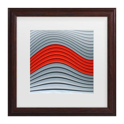 Bolog Luc Vangindertael Wave Matted Framed Art