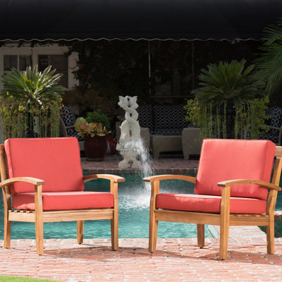 Outdoor Wood Frame Dining Chairs