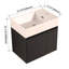 Armoire de salle de bain 24 po avec lavabo, portes, fixation flottante, pour petite salle de bain-111123636