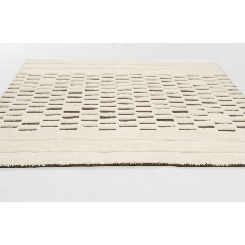 Tapis brun en laine touffeté à la main Joss & Main Aelin, Rectangulaire 8 pi x 10 pi