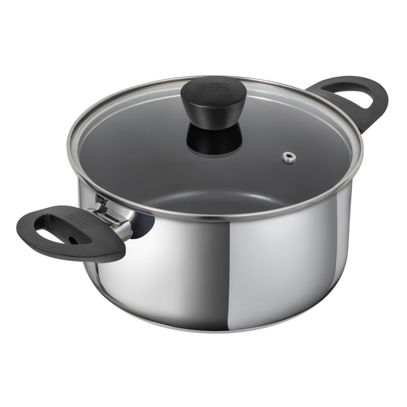 Kuhn Rikon Classic Stainless Steel Non-Stick Induction Safe Casserole Pot, 24cm / 5.3L