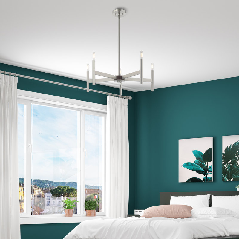 Martella 5-Light Chandelier, Brushed Nickel, 5 - Light