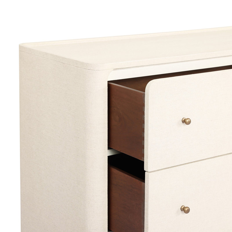 Paula 6 - Drawer Dresser, Beige Painted Linen