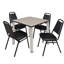 Plateau de table Kee Square, 4 chaises empilables-472020677-472020733-472020678