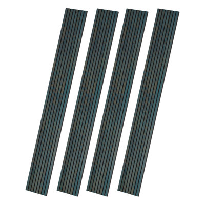 Panneaux muraux à lattes en bois 4 pièces X 106 "x 12,6", finition insonorisée 3D, revêtement UV (ensemble de 4 / 37,1 pieds carrés)