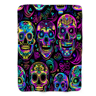 Bright Skulls - 1 pièce Sherpa Premium