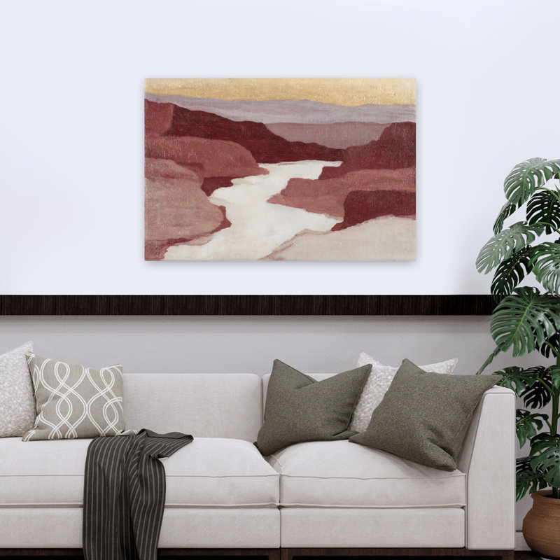 Impression d'art contemporain abstrait Canyon III, 32" H x 48" W