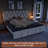 King Size Platform Bed with Tufted Headboard, Storage Drawers, Beige Velvet-97981210