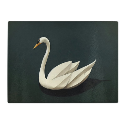 Intense Swan  Glass Chopping Board