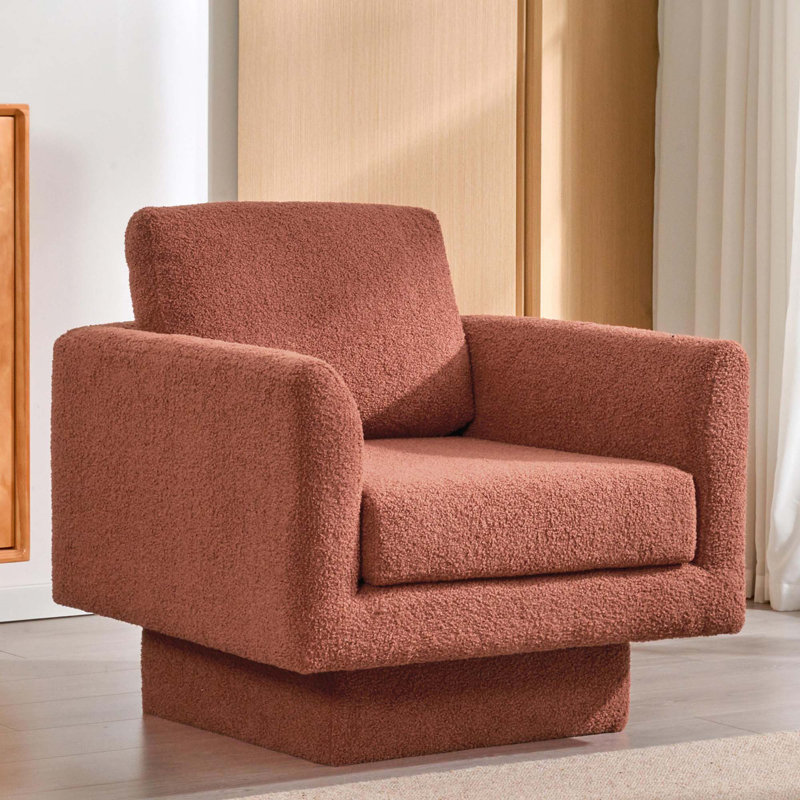 Ensemble de 2 fauteuils Teddy, Ourson rouge brique