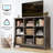 9-cube Bookcase, 3 Tier Shelf Cube Storage Organizer, Wood Cube Bookshelf With Anti-tip-1340507227
