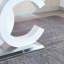 Tempered Glass Dining Table With MDF Middle Support And Stainless Steel Base For Modern Design-211128287