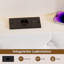 Velvet Bed Frame With LED Headboard, USB & USB-C, Storage Shelves & Side 4-Tier Bookshelves, 2 Drawers-612495899