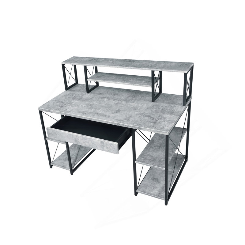 Bureau d'écriture tout usage à finition grise, Gris