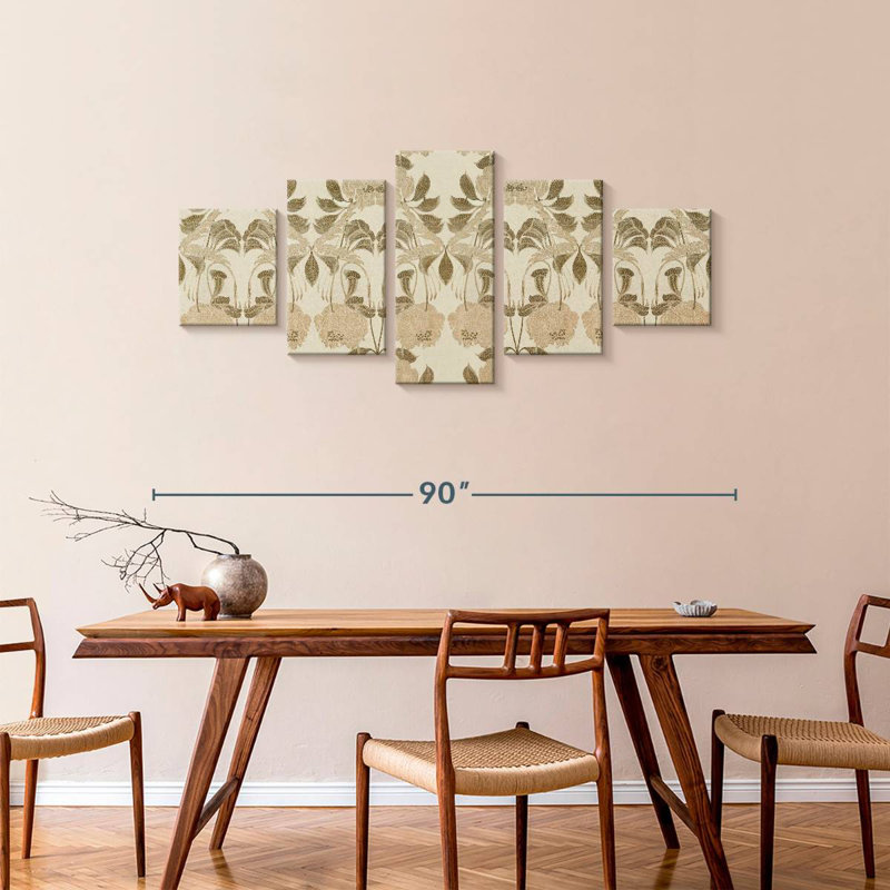 Soie avec design Art nouveau, H 36 po x l 80 po