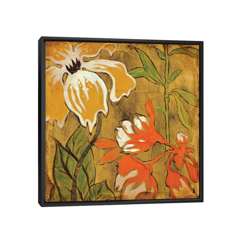 « golden day i », impression sur toile, H 26 po x l 26 po x P 1,5 po, Toile avec cadre noir