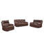 Fauteuil inclinable oscillant, cuir brun et similicuir
