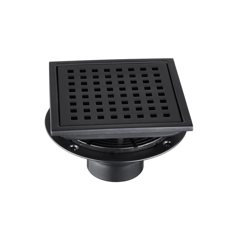 6 Inch Grid Shower Floor Drain - Stainless Steel Square For Bathroom/kitchen