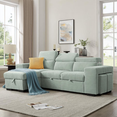 Caitlin 3 Seater Corduroy Sofa Bed