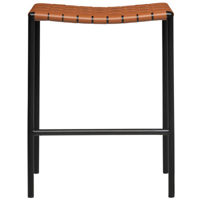 Laimonas Upholstered Counter Stool with Metal Frame