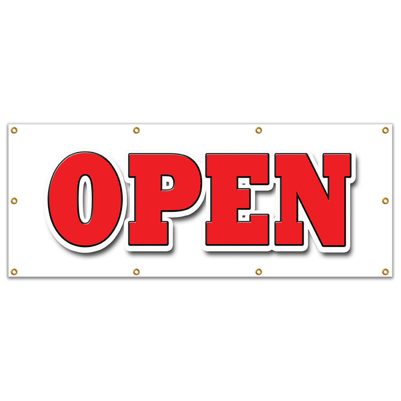 Open Banner Sign