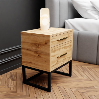 Mekenna 40cm W Metal Bedside Table