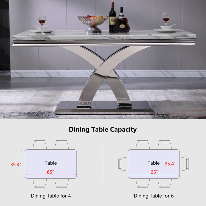 Adalid Metal Base Dining Table
