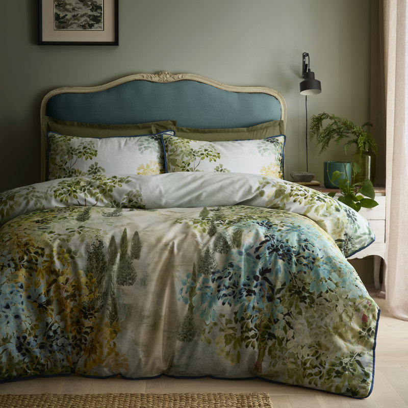 Hidden Garden Cotton Floral Duvet Cover Set, Kingsize