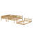 Twin-Sized Triple-Decker Rubber Wood Bunk Bed, Complete With Ladders And Guardrails-1723341389