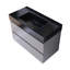 36 po W Meuble-lavabo mural simple avec lavabo noir-106950565