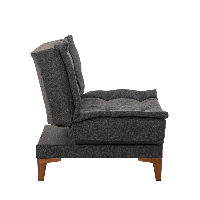 Elvecius Upholstered Accent Chair, Antracite, Brown