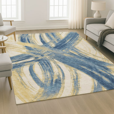 Tapis abstrait lavable à la machine de qualité supérieure Mayfield AMF2421