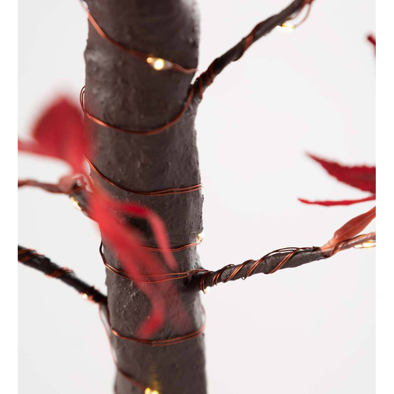 Indoor/Outdoor Lighted Tabletop Japanese Maple Tree with 40 Lights