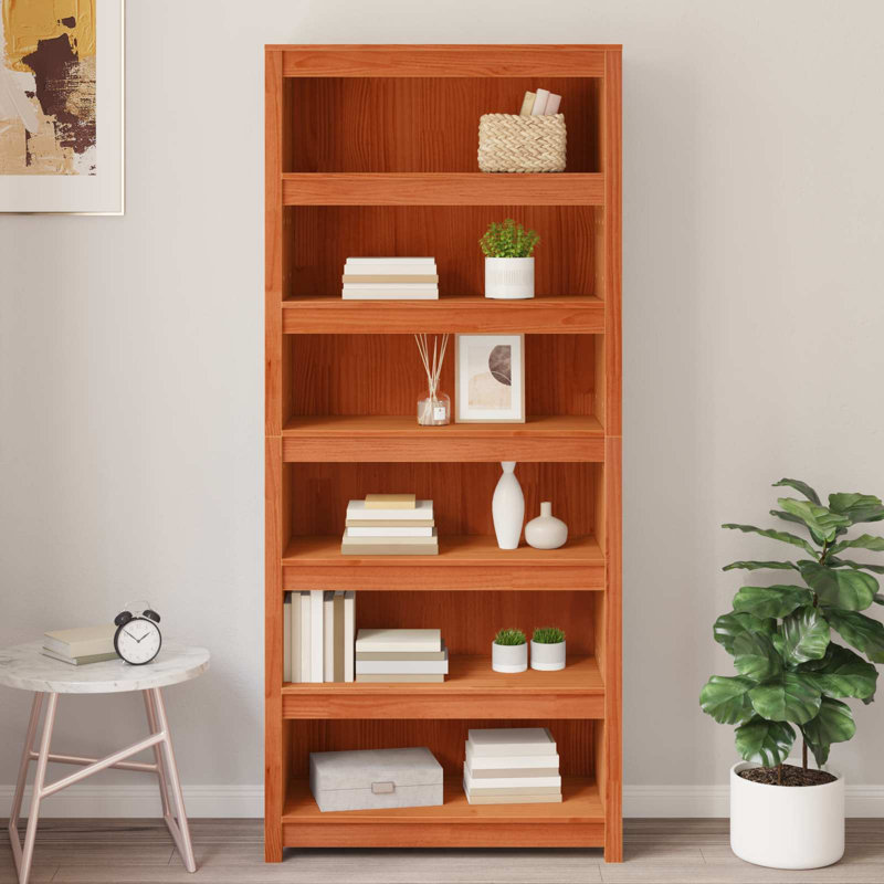 183cm H x 80cm W Solid Pine Wood Bookcase