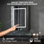 Armoire à pharmacie sans cadre à fixation en surface avec miroir et 2 tablettes et éclairage DEL Cormarion-346023291-344079838