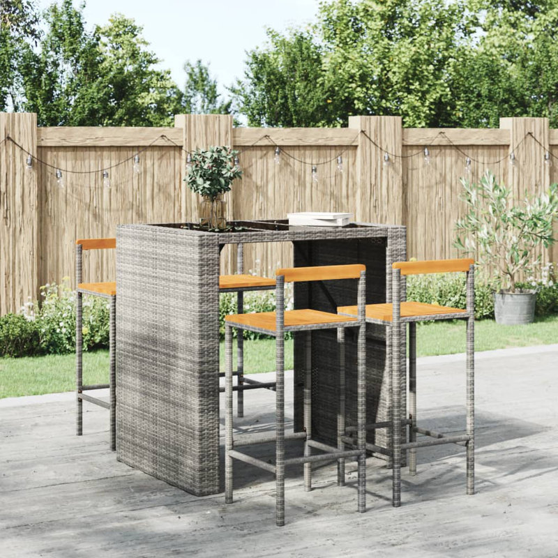 Lawell Steel Outdoor 78cm Bar Stool, Grey