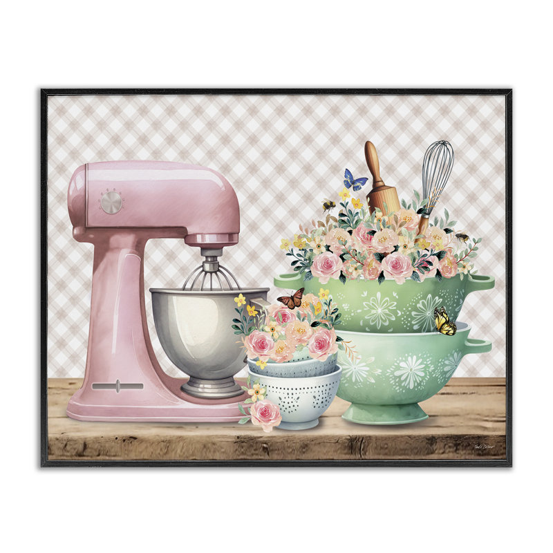 Art floral, art giclée par Nicole DeCamp, H 11 po x l 14 po, Giclée encadrée noir minuit